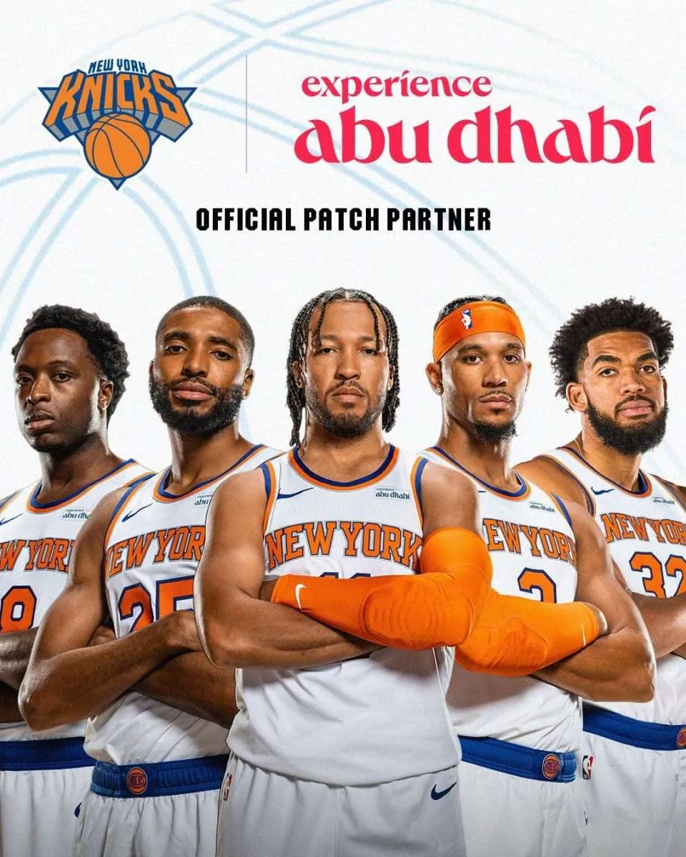 New York Knicks patch sponsor Experience Abu Dhabi 2023-24